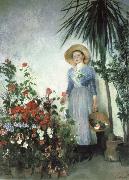 Olga Boznanska In the Hothouse oil painting picture wholesale